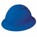Americana Vent Full Brim Hard Hat w/ 4 Point Nylon Slide Lock - Blue